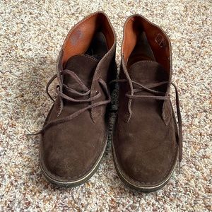 Clarks Brown Suede Desert Boots, natural beeswax/crepe sole